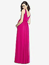 Rear View Thumbnail - Think Pink Sleeveless Notch Maternity Dress