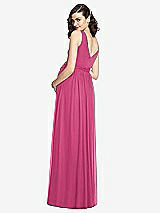 Rear View Thumbnail - Tea Rose Sleeveless Notch Maternity Dress