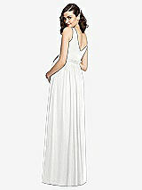 Rear View Thumbnail - White Sleeveless Notch Maternity Dress