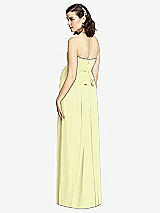 Rear View Thumbnail - Butter Yellow Draped Bodice Strapless Maternity Dress