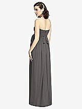 Rear View Thumbnail - Caviar Gray Draped Bodice Strapless Maternity Dress