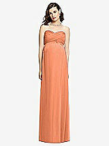 Front View Thumbnail - Sweet Melon Draped Bodice Strapless Maternity Dress