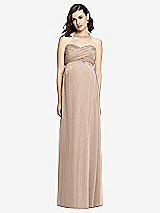 Front View Thumbnail - Topaz Draped Bodice Strapless Maternity Dress