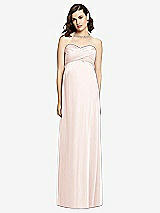 Front View Thumbnail - Blush Draped Bodice Strapless Maternity Dress