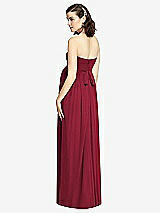 Rear View Thumbnail - Burgundy Draped Bodice Strapless Maternity Dress