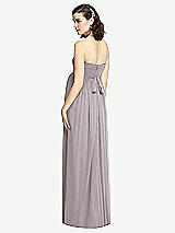 Rear View Thumbnail - Cashmere Gray Draped Bodice Strapless Maternity Dress