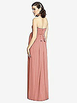 Rear View Thumbnail - Desert Rose Draped Bodice Strapless Maternity Dress