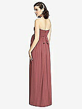 Rear View Thumbnail - English Rose Draped Bodice Strapless Maternity Dress