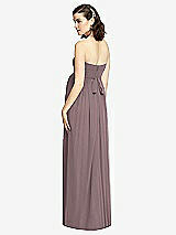 Rear View Thumbnail - French Truffle Draped Bodice Strapless Maternity Dress