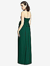 Rear View Thumbnail - Hunter Green Draped Bodice Strapless Maternity Dress