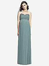 Front View Thumbnail - Icelandic Draped Bodice Strapless Maternity Dress