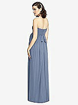 Rear View Thumbnail - Larkspur Blue Draped Bodice Strapless Maternity Dress