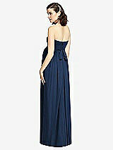 Rear View Thumbnail - Midnight Navy Draped Bodice Strapless Maternity Dress