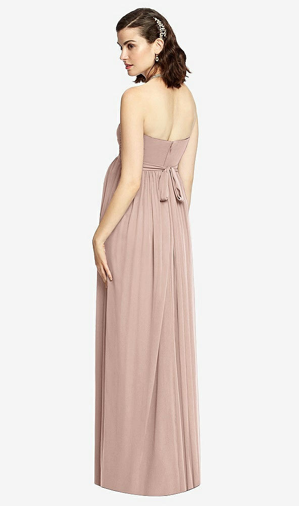 Back View - Neu Nude Draped Bodice Strapless Maternity Dress