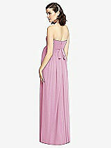 Rear View Thumbnail - Powder Pink Draped Bodice Strapless Maternity Dress