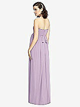 Rear View Thumbnail - Pale Purple Draped Bodice Strapless Maternity Dress