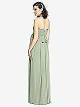 Rear View Thumbnail - Sage Draped Bodice Strapless Maternity Dress