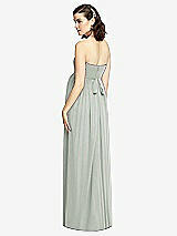 Rear View Thumbnail - Willow Green Draped Bodice Strapless Maternity Dress