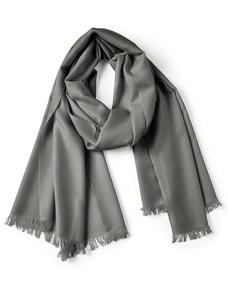 Back View - Charcoal Gray Wedding Pashmina