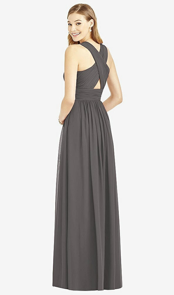 Back View - Caviar Gray After Six Bridesmaid Dress 6752