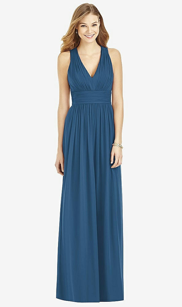 Front View - Dusk Blue After Six Bridesmaid Dress 6752