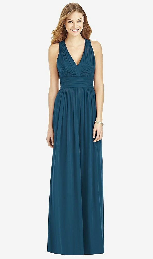 Front View - Atlantic Blue After Six Bridesmaid Dress 6752