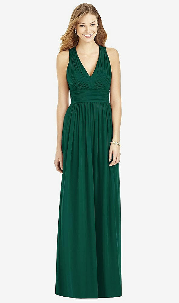 Front View - Hunter Green After Six Bridesmaid Dress 6752