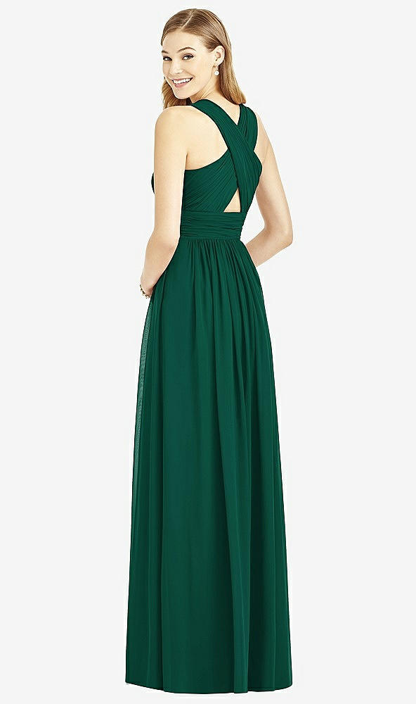 Back View - Hunter Green After Six Bridesmaid Dress 6752