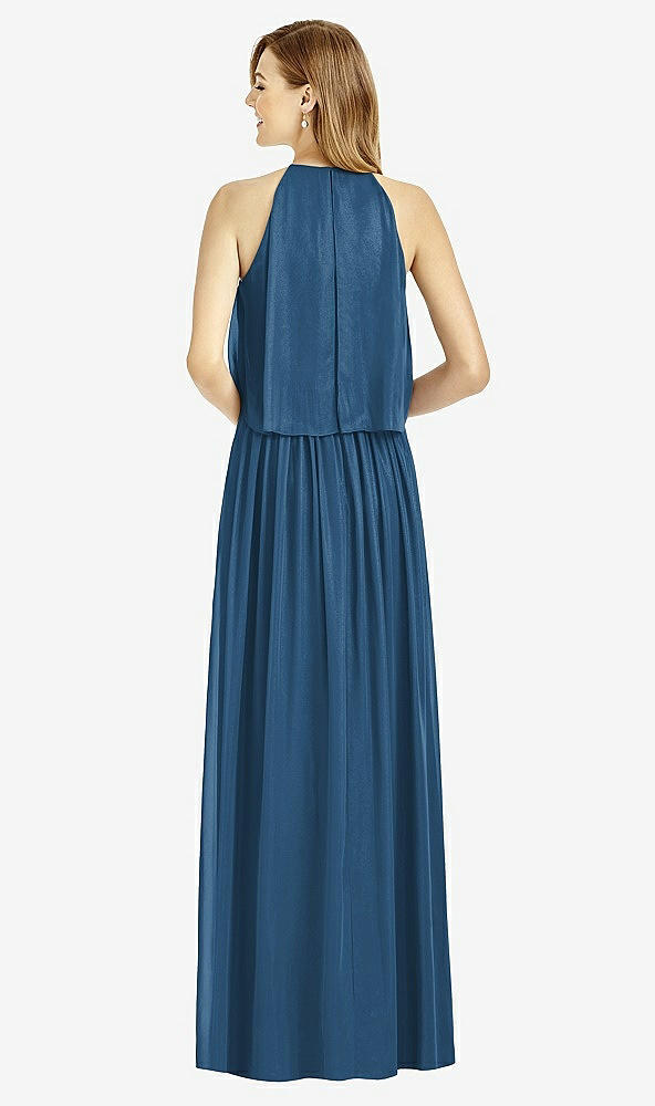 Back View - Dusk Blue After Six Bridesmaid Dress 6753