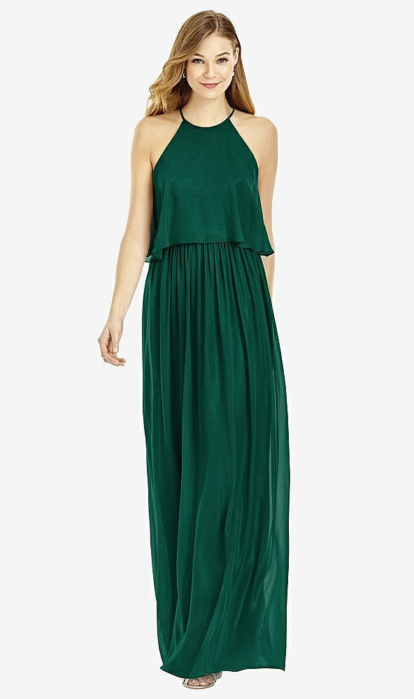 Front View - Hunter Green After Six Bridesmaid Dress 6753