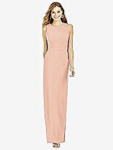 Rear View Thumbnail - Pale Peach After Six Bridesmaid Dress 6756