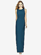 Rear View Thumbnail - Atlantic Blue After Six Bridesmaid Dress 6756