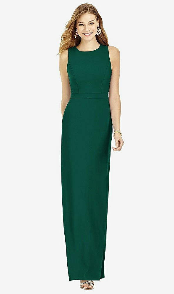 Back View - Hunter Green After Six Bridesmaid Dress 6756