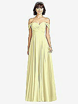 Alt View 1 Thumbnail - Butter Yellow Off-the-Shoulder Draped Chiffon Maxi Dress