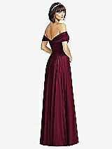 Alt View 2 Thumbnail - Cabernet Off-the-Shoulder Draped Chiffon Maxi Dress