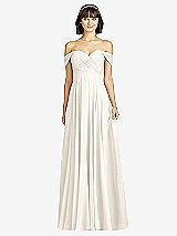 Alt View 1 Thumbnail - Ivory Off-the-Shoulder Draped Chiffon Maxi Dress