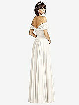 Alt View 2 Thumbnail - Ivory Off-the-Shoulder Draped Chiffon Maxi Dress