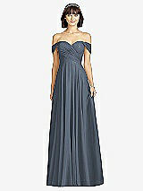 Alt View 1 Thumbnail - Silverstone Off-the-Shoulder Draped Chiffon Maxi Dress