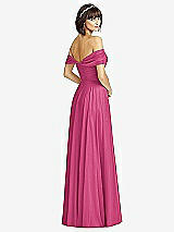 Alt View 2 Thumbnail - Tea Rose Off-the-Shoulder Draped Chiffon Maxi Dress