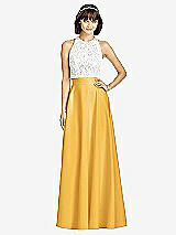 Front View Thumbnail - NYC Yellow Crepe Maxi Skirt