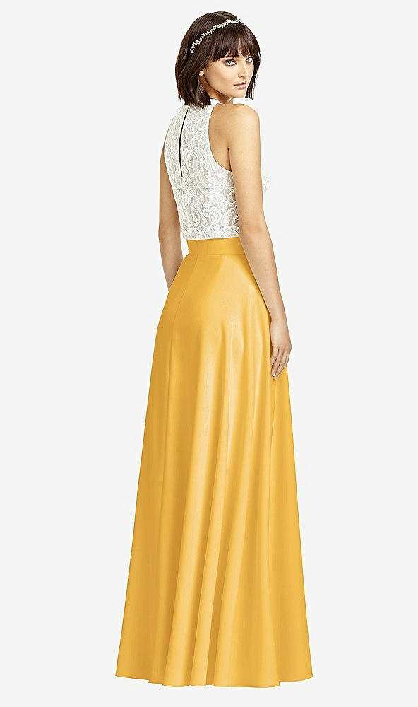 Back View - NYC Yellow Crepe Maxi Skirt