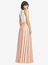 Rear View Thumbnail - Pale Peach Crepe Maxi Skirt