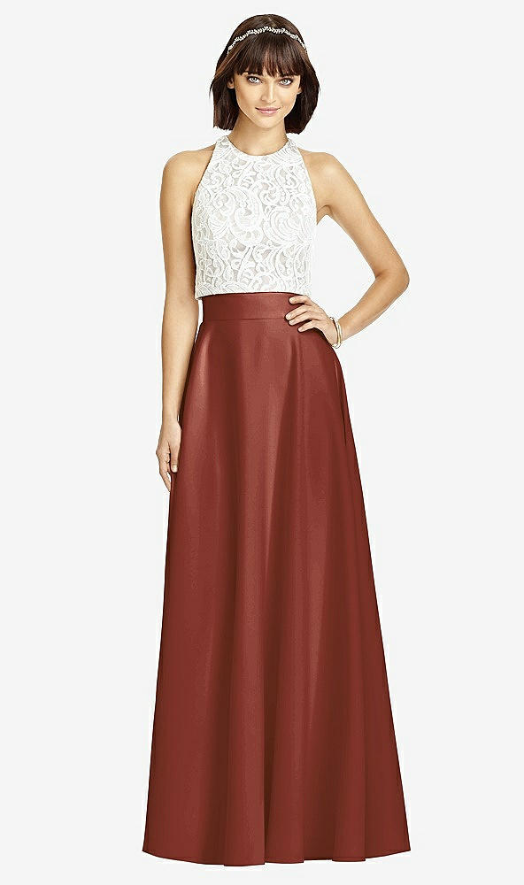 Front View - Auburn Moon Crepe Maxi Skirt