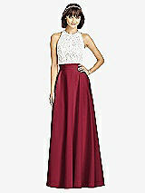 Front View Thumbnail - Burgundy Crepe Maxi Skirt