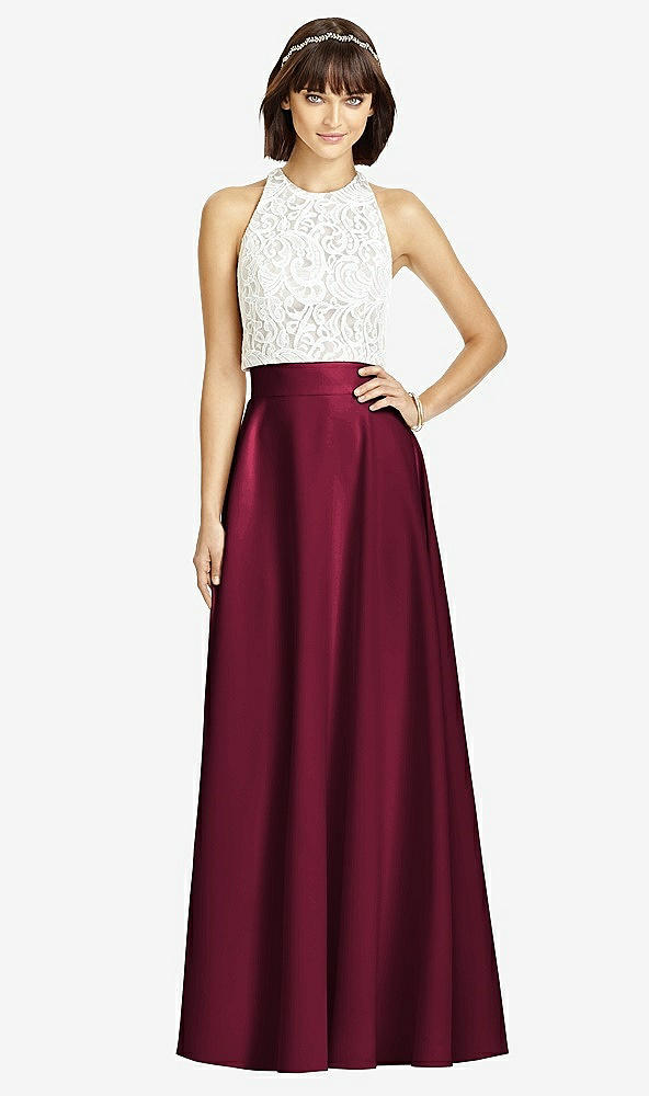 Front View - Cabernet Crepe Maxi Skirt