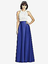 Front View Thumbnail - Cobalt Blue Crepe Maxi Skirt