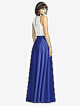 Rear View Thumbnail - Cobalt Blue Crepe Maxi Skirt