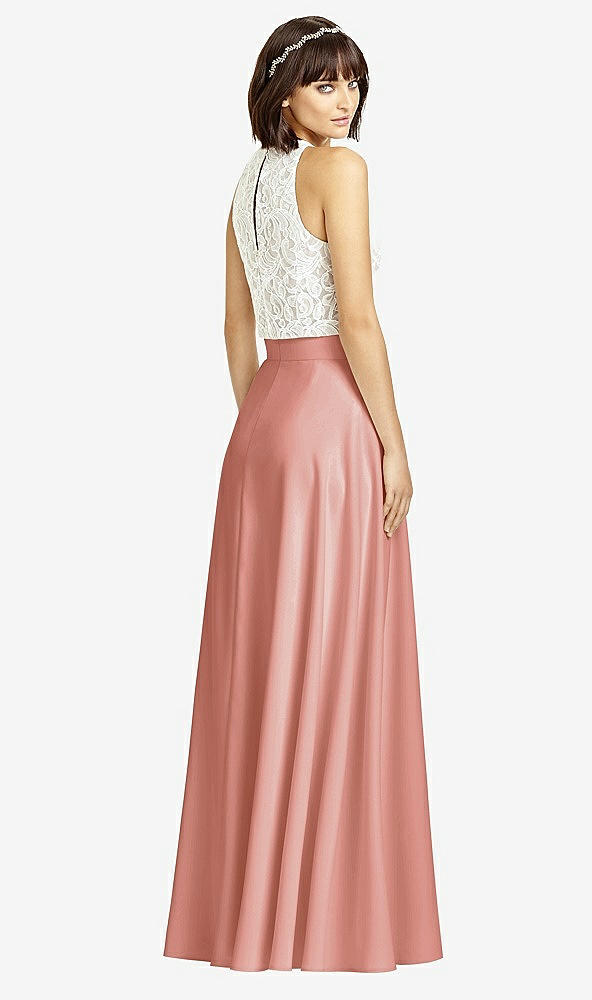 Back View - Desert Rose Crepe Maxi Skirt