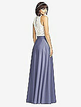 Rear View Thumbnail - French Blue Crepe Maxi Skirt