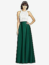 Front View Thumbnail - Hunter Green Crepe Maxi Skirt